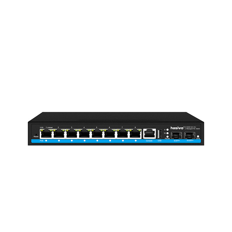 10G Sfp+ Switch 8 Port - 8 ポート L3 マネージド 2.5Gps PoE