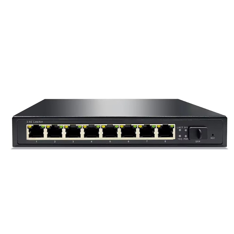 10G Sfp+ Switch 8 Port - 8ポートマルチギガビットアンマネージド2.5Gスイッチ、10G SFP+アップリンクネットワークハブ付き、NAS、PCゲーム、ホームオフィス、有線接続用