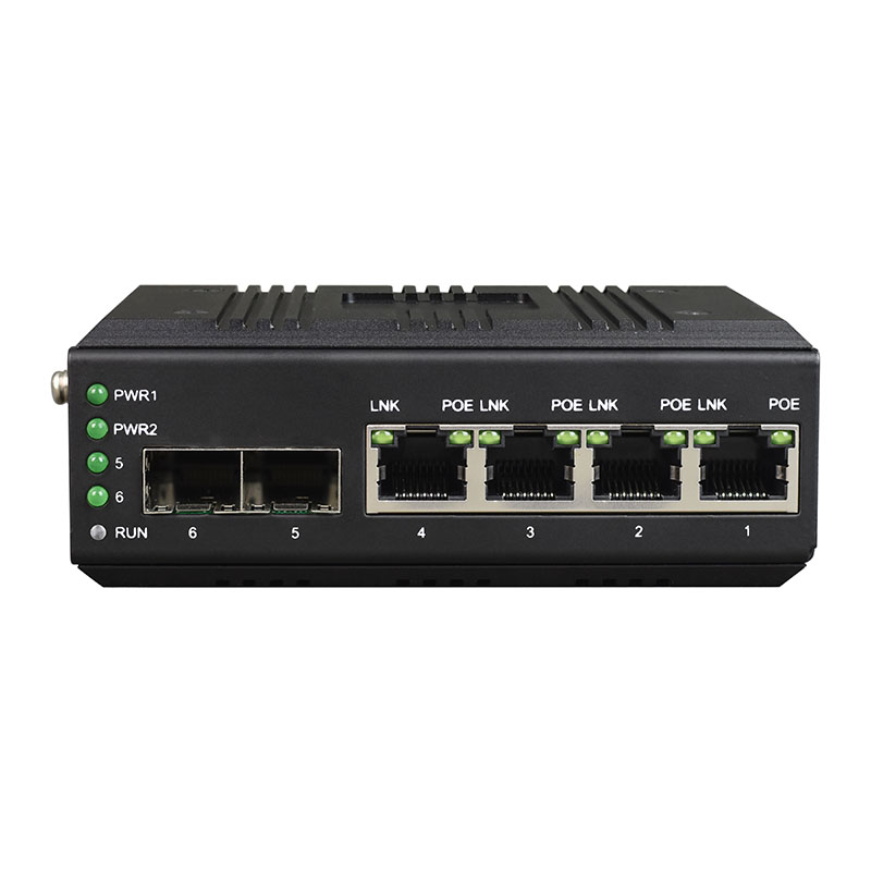 Industrial Switch Din Rail Gigabit - マネージドDINレールRSTPリングネットワークスイッチ 4ポートギガビットイーサネット産業用POEスイッチ（2つのSFPポート付き）