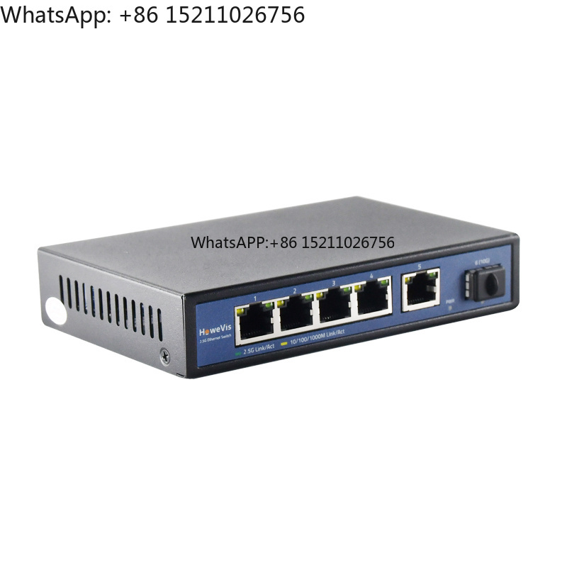 Switch 5 Port 2.5G Unmanaged - 10/100/1000M/2.5GギガビットRJ45 10G SFP 5ポート アンマネージド エンタープライズ