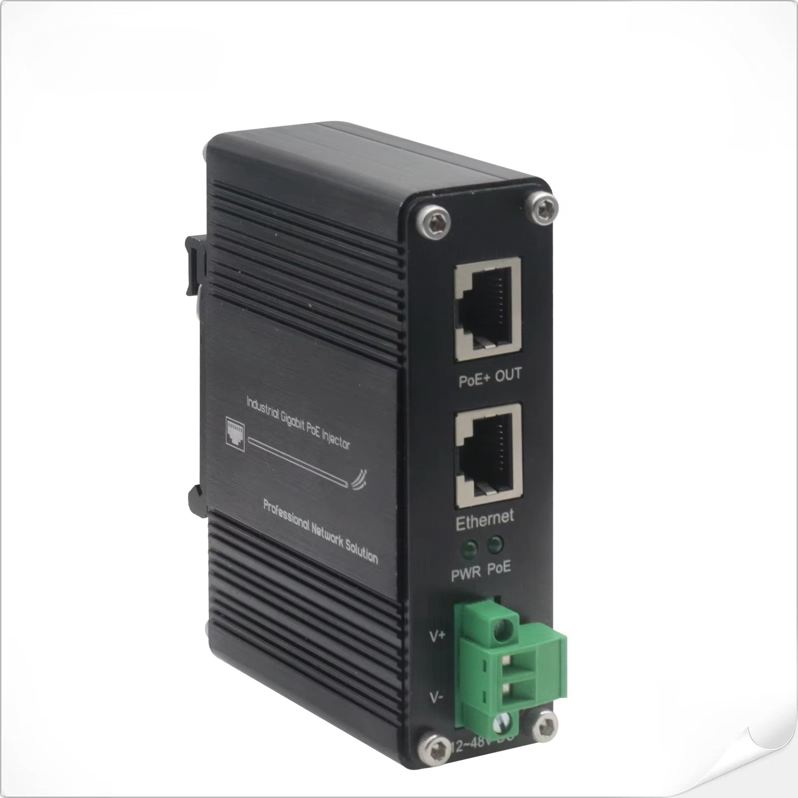 Poe Injector Gigabit 30W - CCTVセキュリティ用 12VDC〜48VDC IEEE802.3at 30W ギガビット産業用PoEインジェクター
