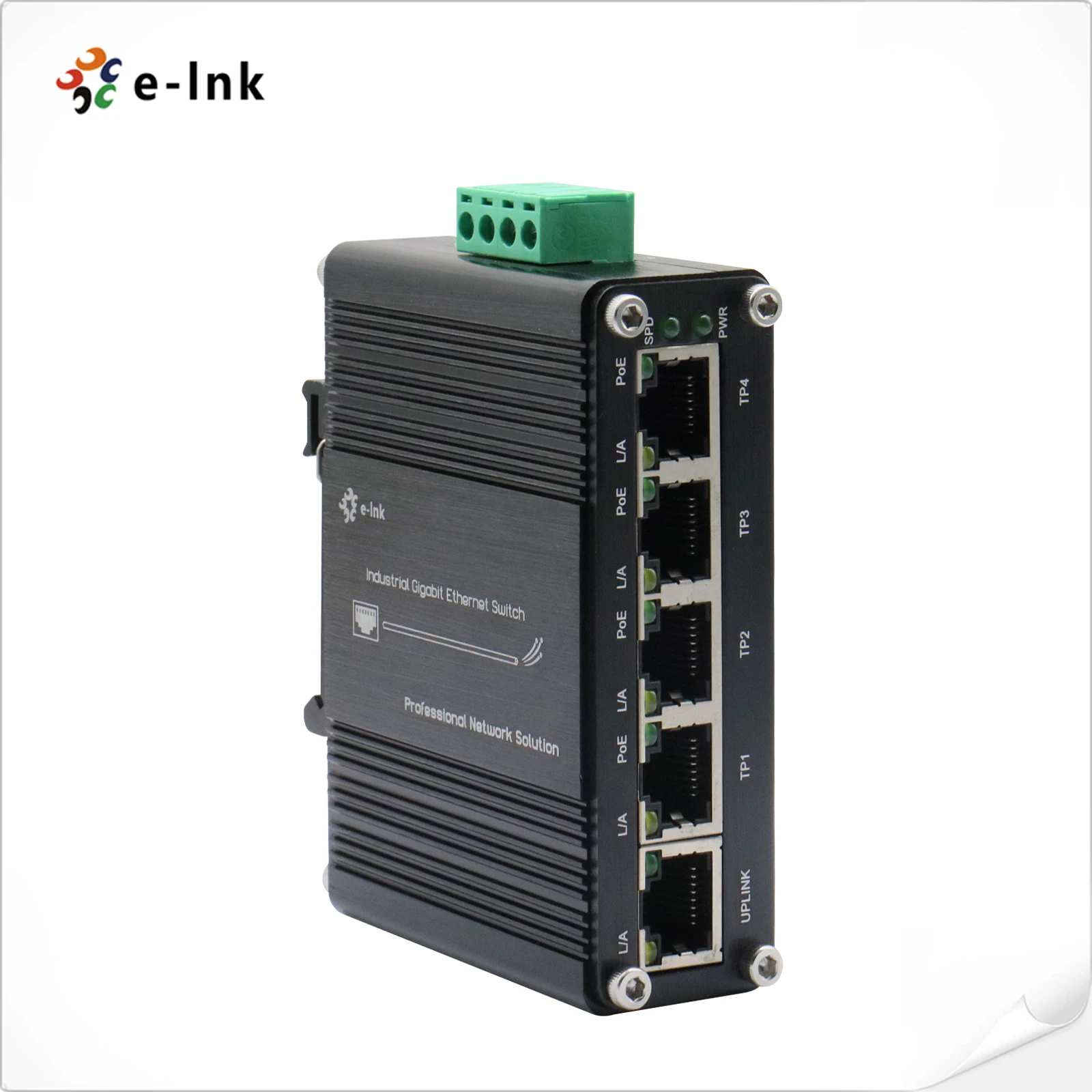 Industrial Switch Din Rail Gigabit - 5ポート産業用ギガビットイーサネット1000m RJ45 VLAN PoEスイッチ DINレール IP40