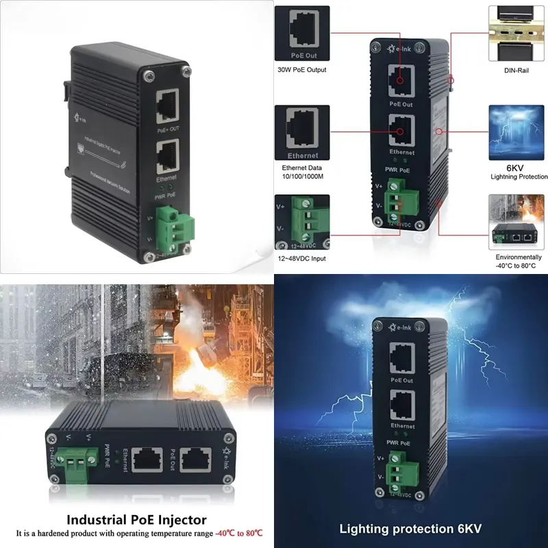 Poe Injector Gigabit 30W - AP01 硬化型産業用ギガビット PoE インジェクター 802.3at 30W