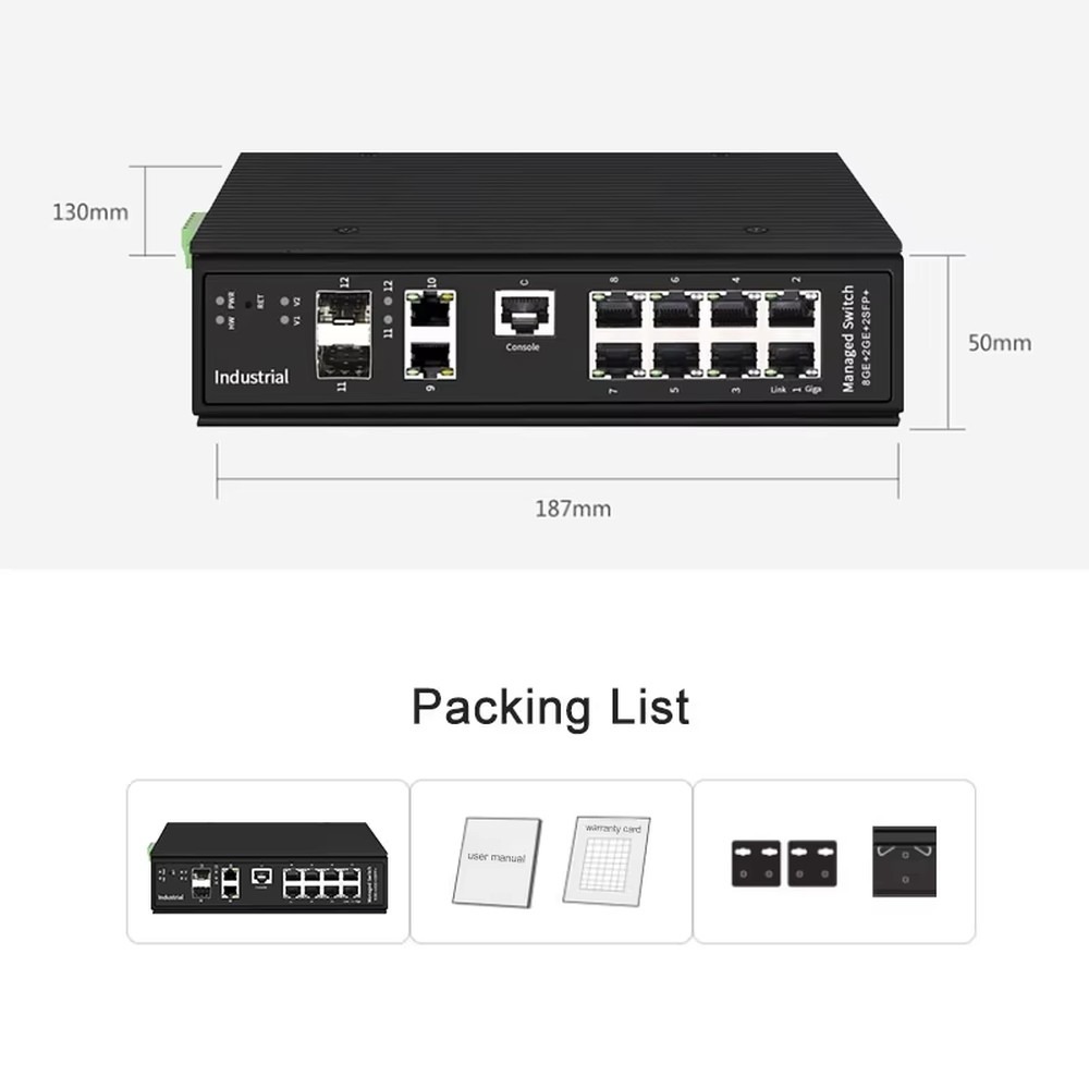 産業用DINレール8ポートギガビットL3マネージドスイッチ、 - Industrial Switch Din Rail Gigabit のレビューと価格