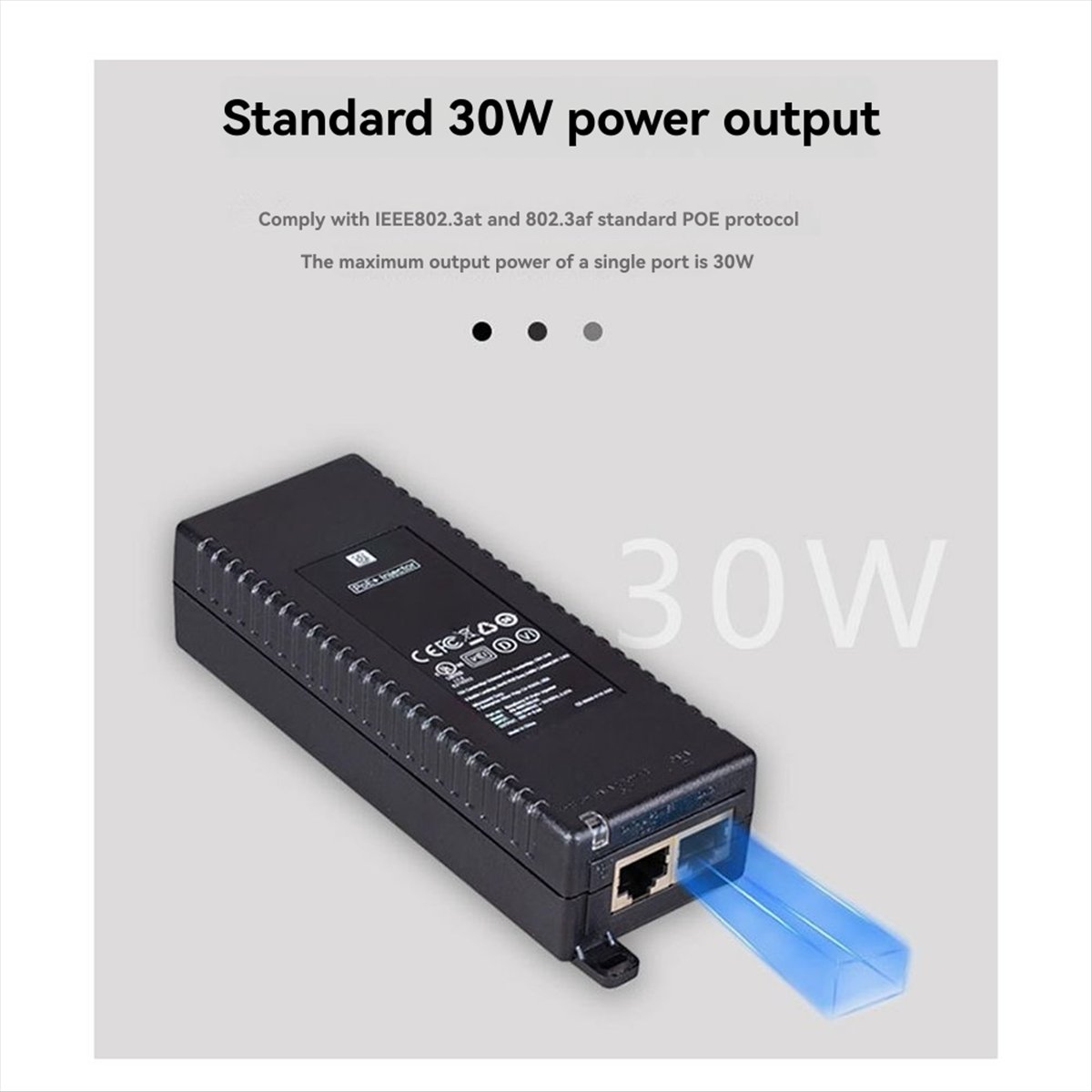 (ABGQ) ギガビット POE インジェクター 1000M - Poe Injector Gigabit 30W のレビューと価格