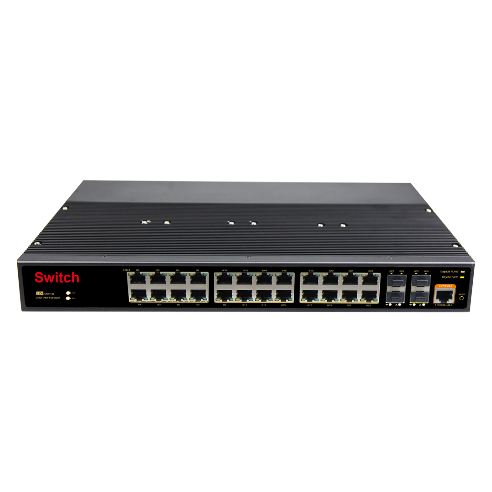 ギガビット対応、28ポート、6KV、L2+管理機能付き産業用 - Managed Switch 24 Port Gigabit のレビューと価格