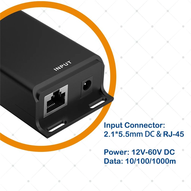 ABUO ギガビットPoEインジェクター、12～60V入力、 - Poe Injector Gigabit 30W のレビューと価格