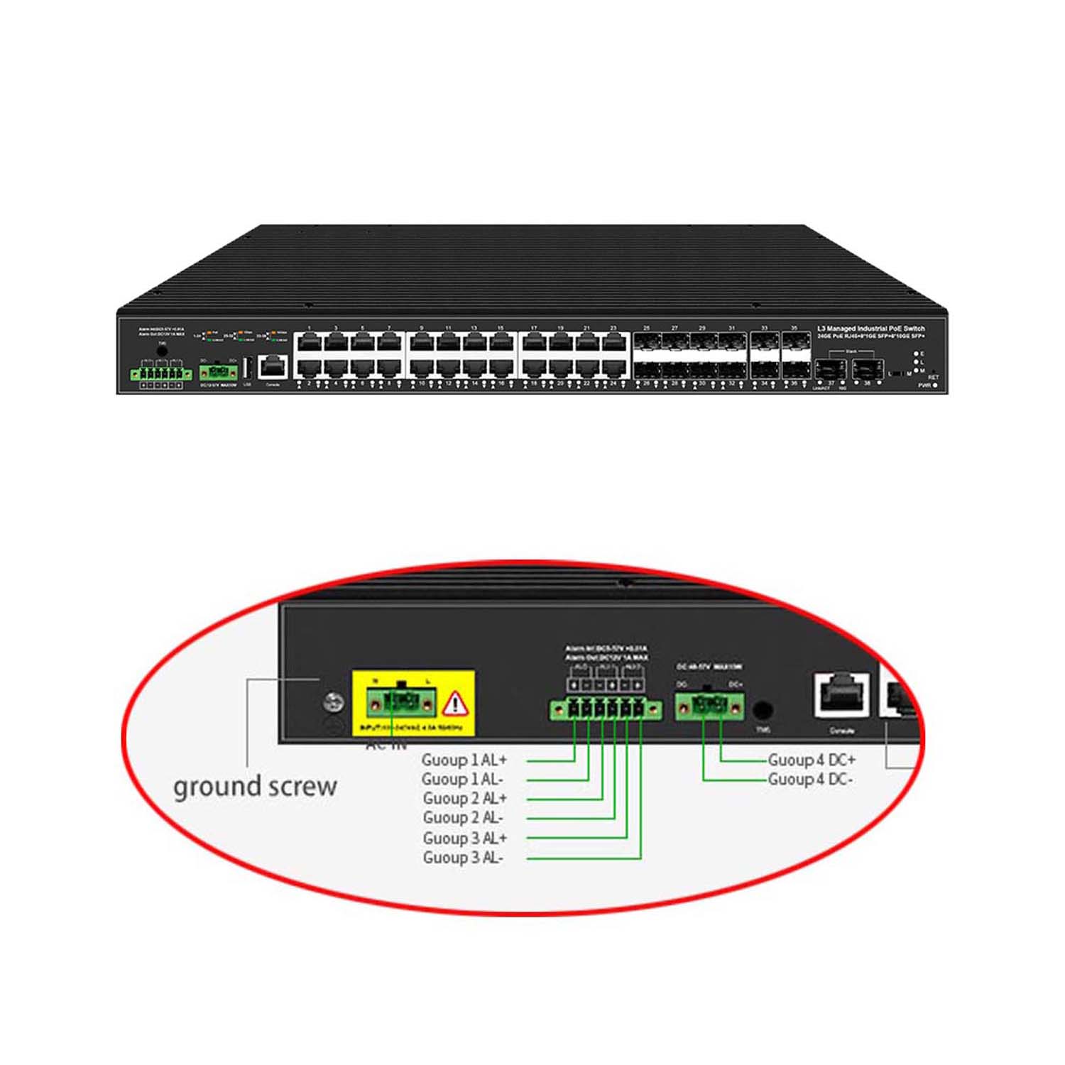 10Gアップリンク38ポート産業用L3マネージドスイッチ、2 - Switch 24 Port 10G Uplink のレビューと価格