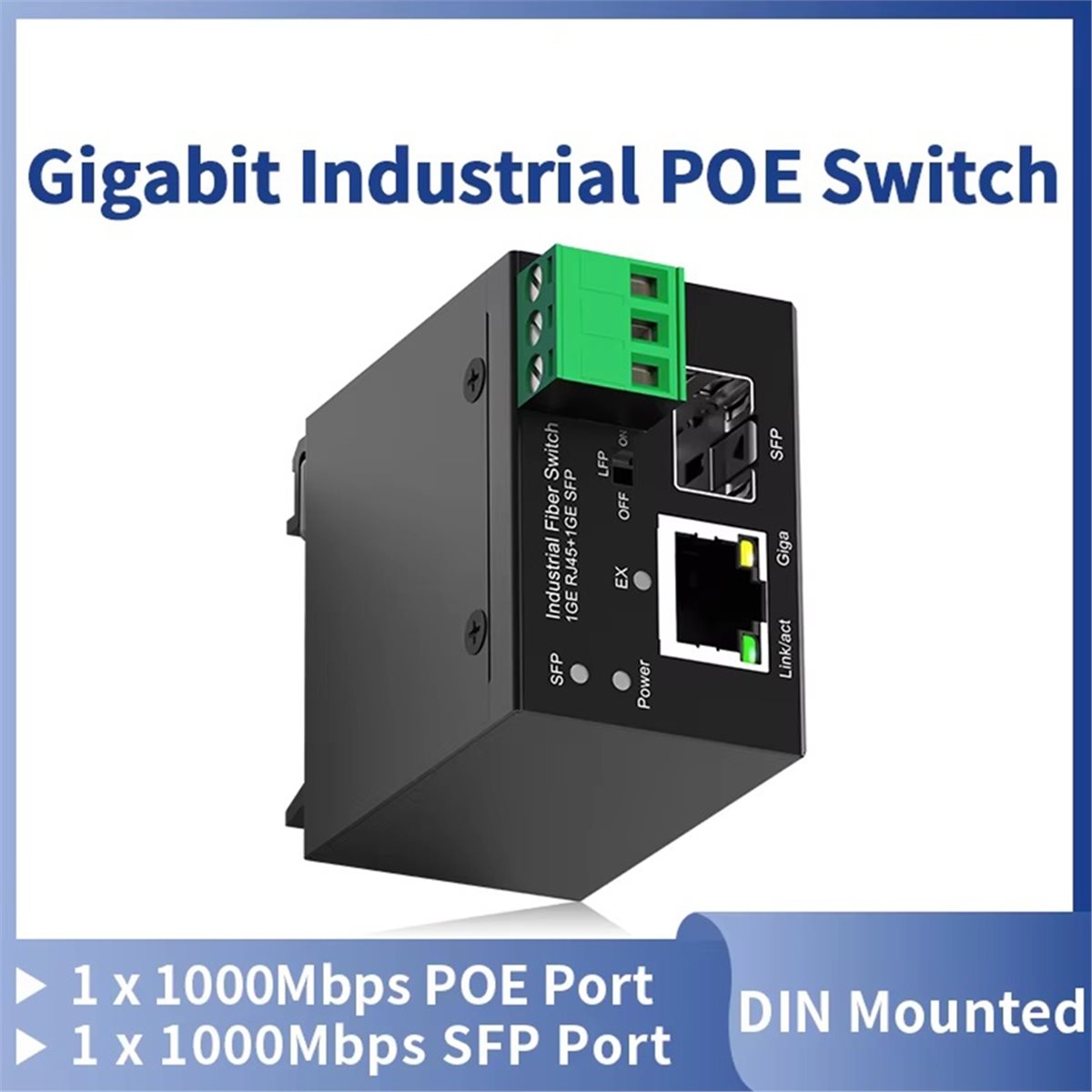 goodidea アップグレード産業用 POE スイッチ 1 - Industrial Switch Din Rail Gigabit のレビューと価格