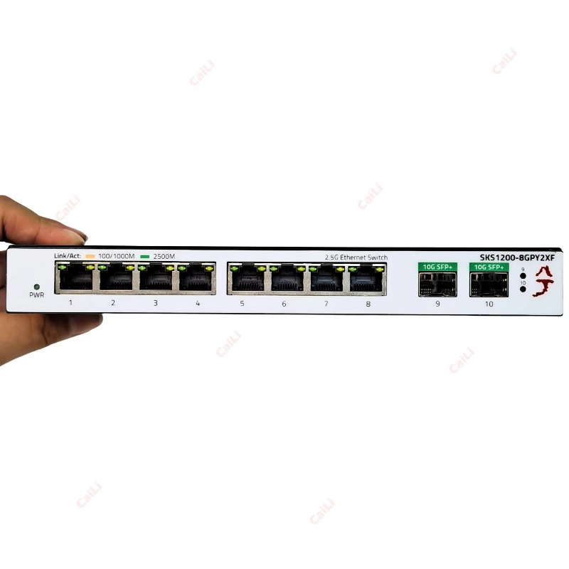 8ポートの2.5G RJ45ポートと2ポートの10G SFP - 8 Port 2.5G Switch Unmanaged のレビューと価格