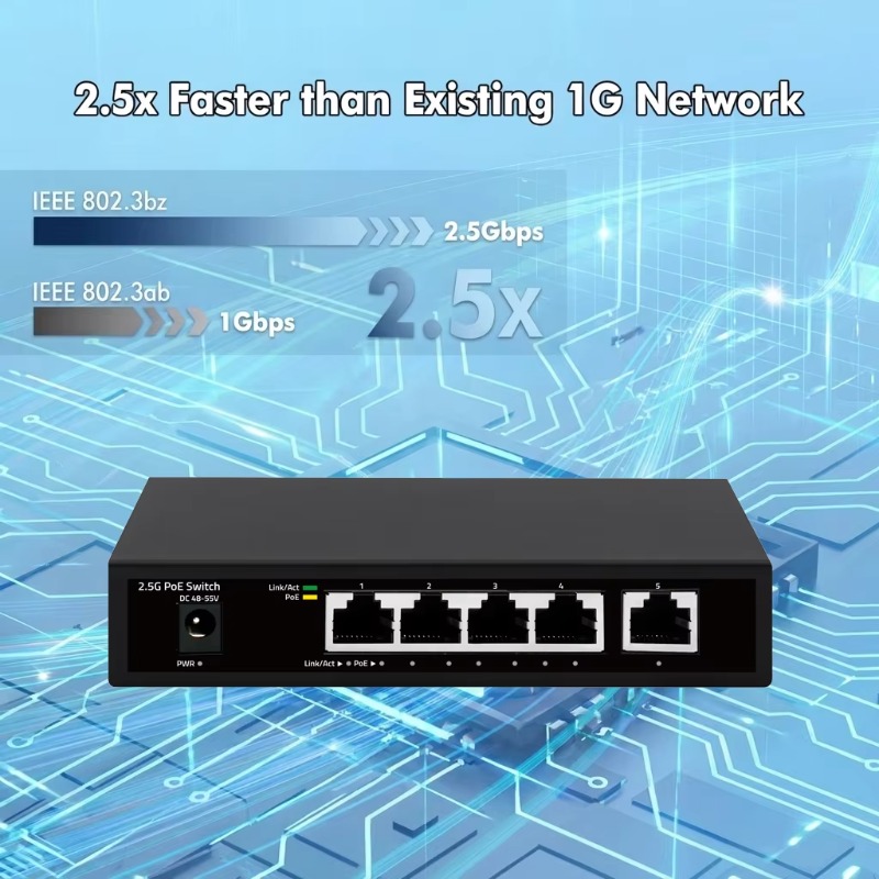2.5g Poeスイッチ 未管理型 60w 5ポート - Switch 5 Port 2.5G Unmanaged のレビューと価格