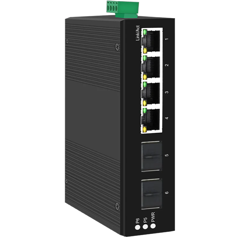 産業用PoEスイッチ、4/8ポート、10/100/1000M - Industrial Switch Din Rail Gigabit のレビューと価格