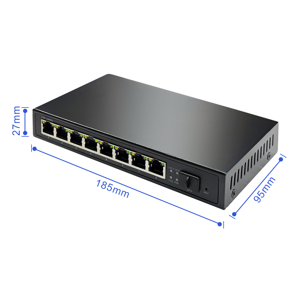 工場OEM ODM 8ポートマルチギガビット 2.5G 10 - 8 Port 2.5G Switch Unmanaged のレビューと価格